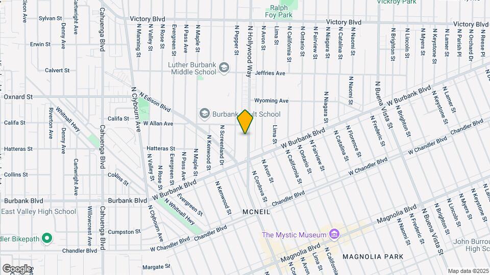 1503-1507 N Hollywood Way Map and Location Details