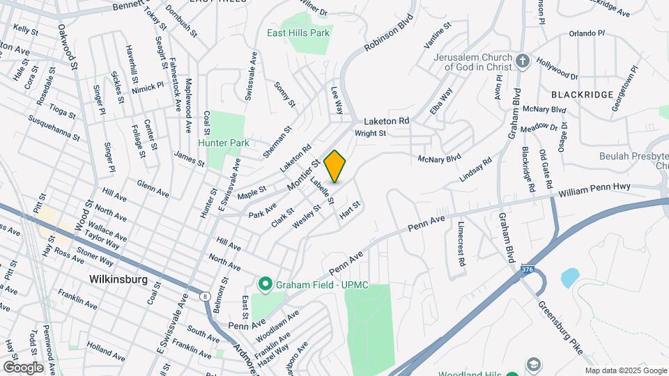 1727 Wesley St Map and Location Details