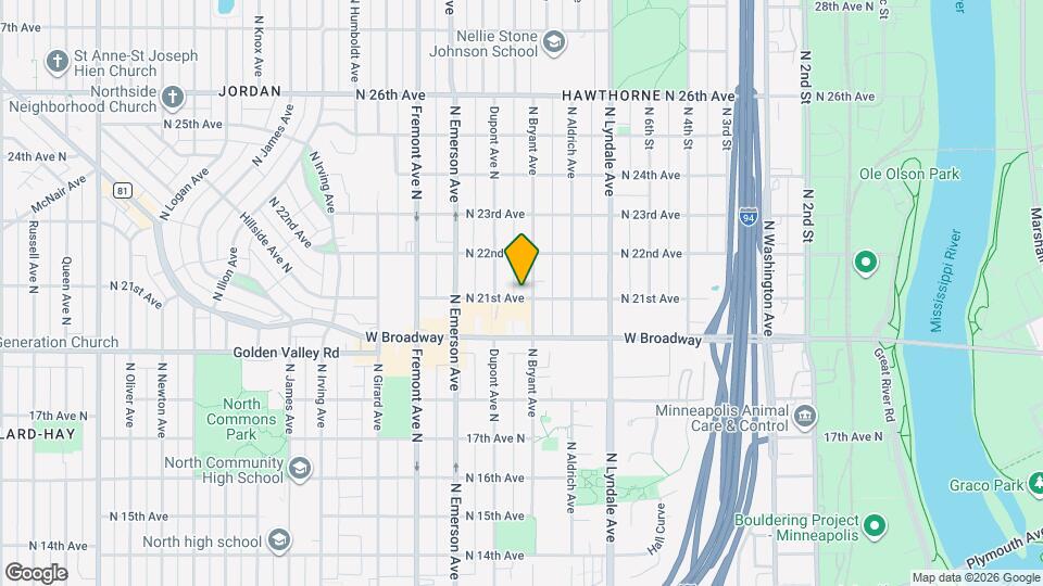 2101 N Bryant Ave Map and Location Details