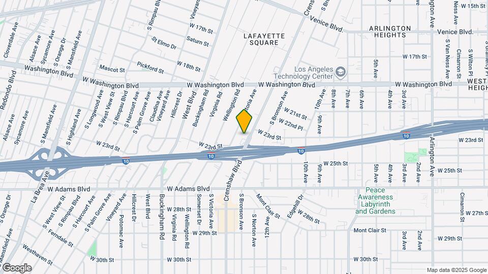 2335 S Crenshaw Blvd, Unit HALF Map and Location Details