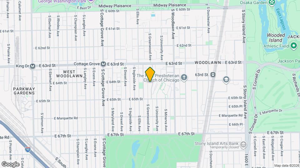6406 S Greenwood Ave Mapa y Detalles de la Ubicación