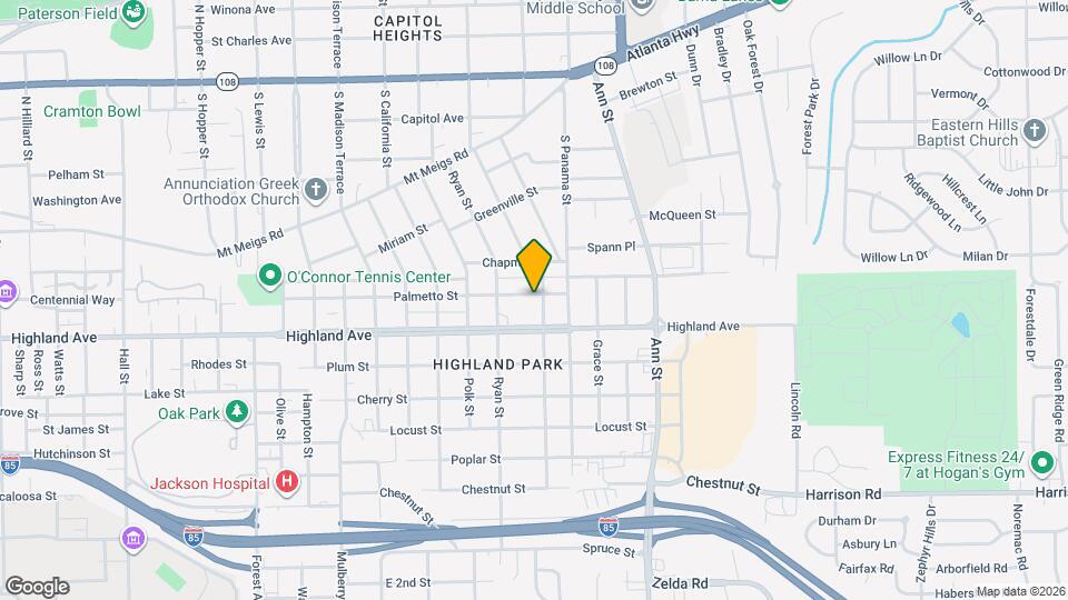 2442 Palmetto St Map and Location Details