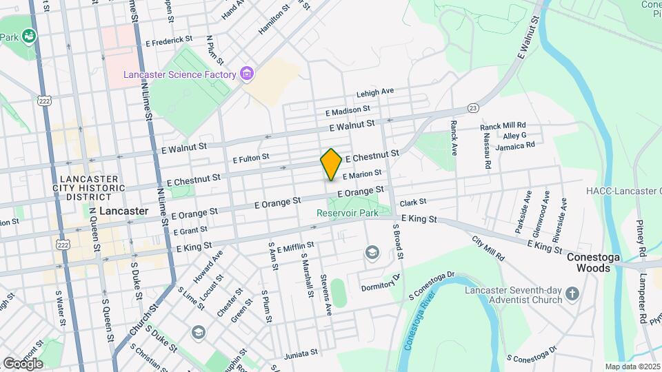 711 E Orange St Map and Location Details