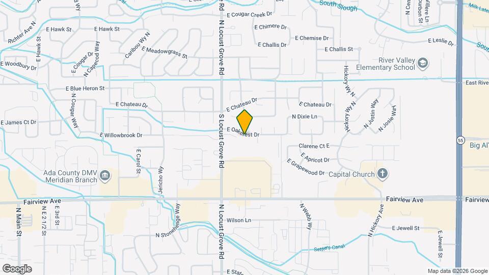 1765 E Oakcrest Dr Map and Location Details