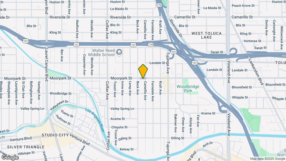 11508 Moorpark St Map and Location Details
