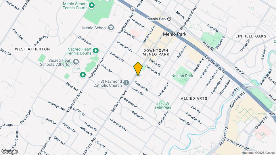 1045 Santa Cruz Ave Mapa y Detalles de la Ubicación