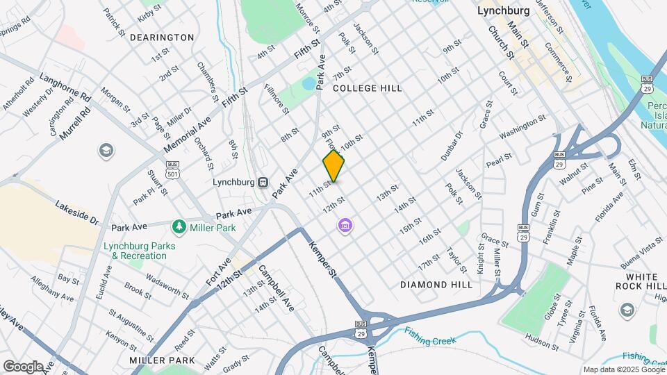 1105 Fillmore St Map and Location Details