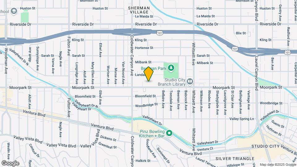 12801 Moorpark St Map and Location Details