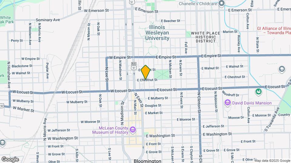 209 E Chestnut St Map and Location Details