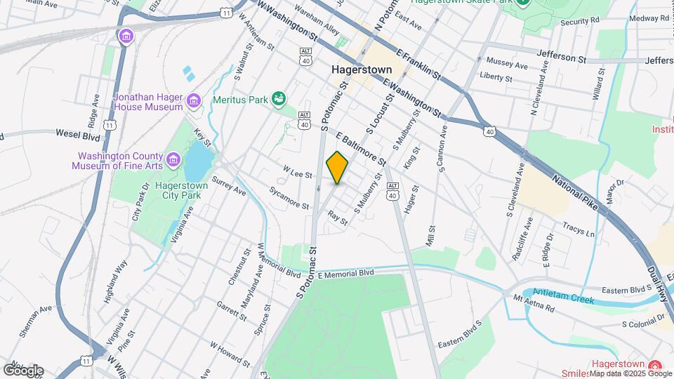 314 S Locust St Map and Location Details