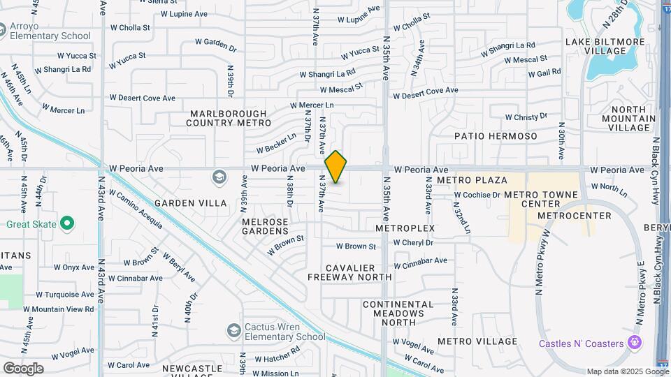 3614 W Cochise Dr Map and Location Details