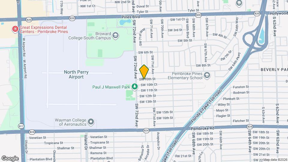 7150 SW 10th St Map and Location Details