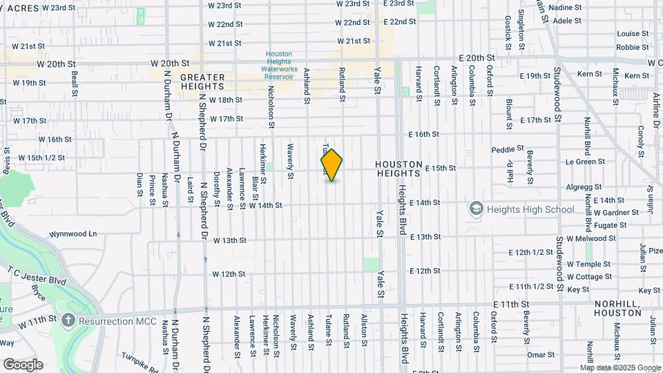 1424 Tulane St Map and Location Details