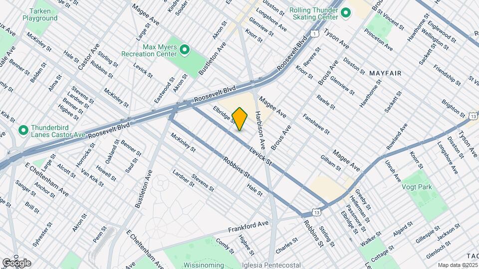 2725 Levick St Map and Location Details
