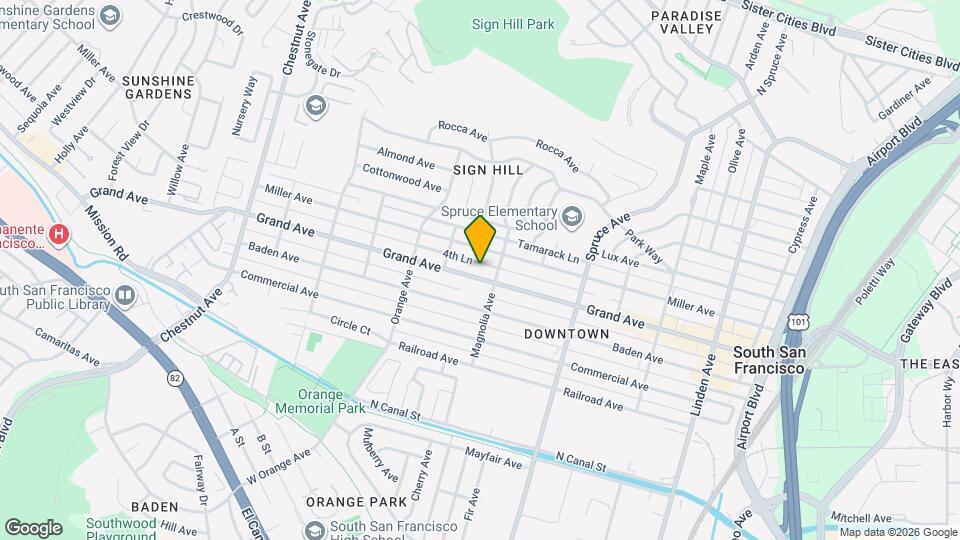 614 Grand Ave, Unit B Map and Location Details