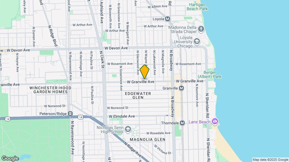 1332 W Granville Ave Map and Location Details