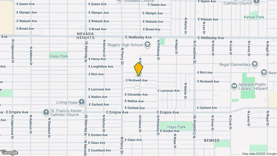 1527 E Rockwell Ave Map and Location Details