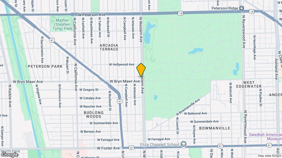 5604 N Western Ave Map and Location Details