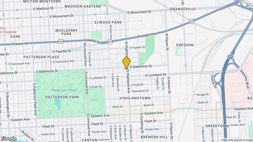 6 S Highland Ave Map and Location Details