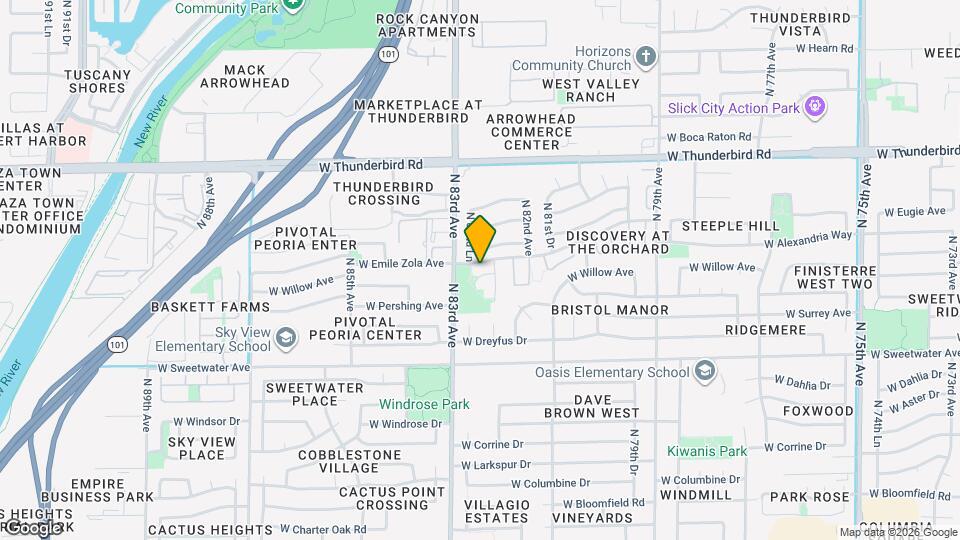 8252 W Willow Ave Map and Location Details