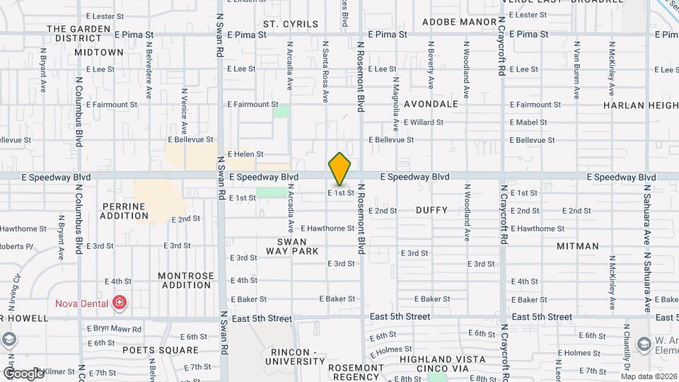 5021 E 1st St Mapa y Detalles de la Ubicación
