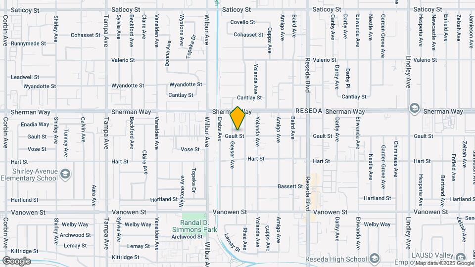 18749 Gault St Mapa y Detalles de la Ubicación