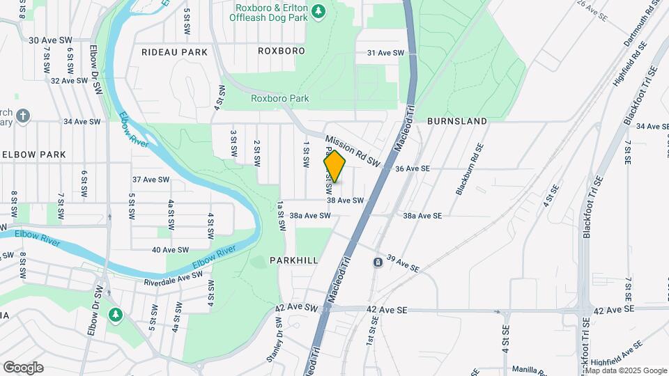 3828 Parkhill St SW Map and Location Details