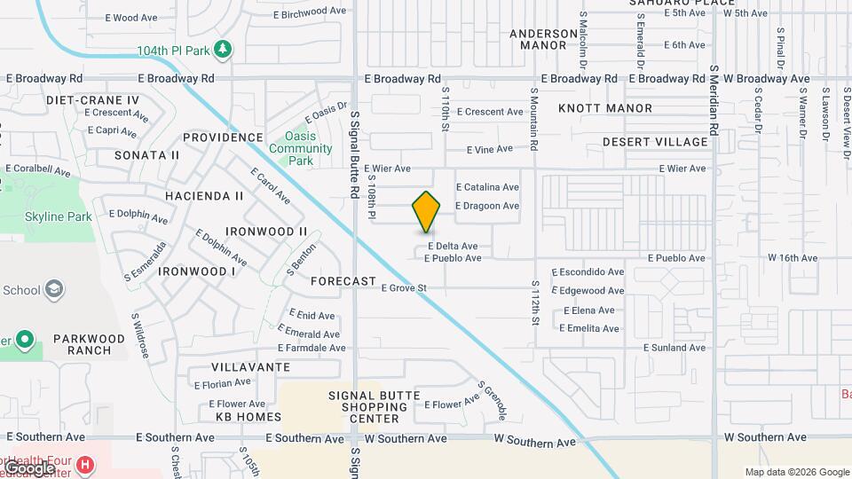 10944 E Delta Ave Map and Location Details
