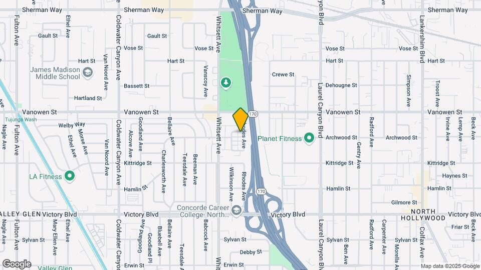 6701 Rhodes Ave Map and Location Details