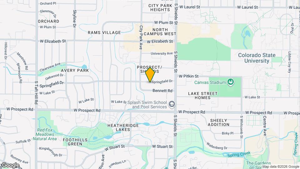 1305 Springfield Dr Map and Location Details