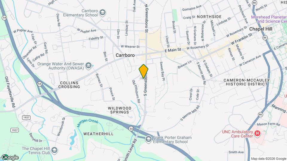 410 S Greensboro St Map and Location Details