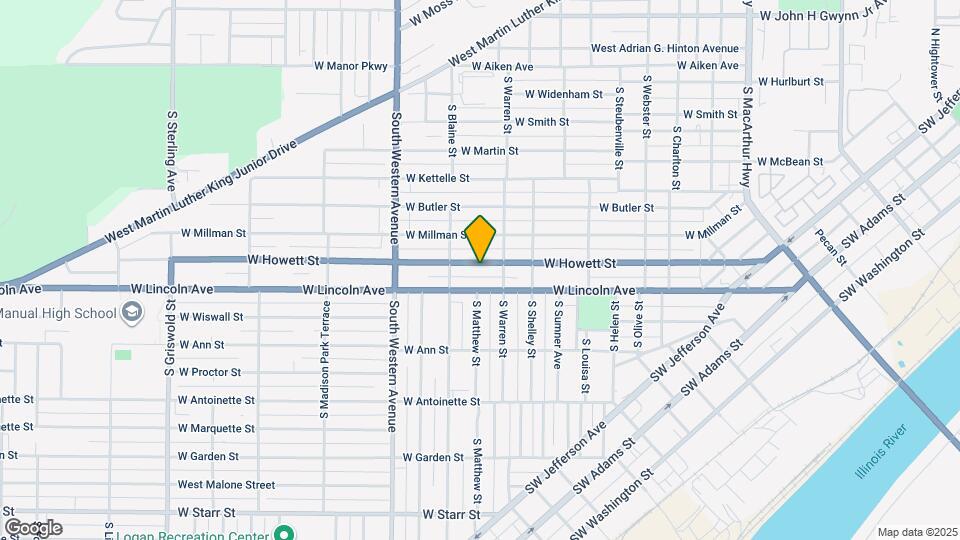 1616 W Howett St Map and Location Details