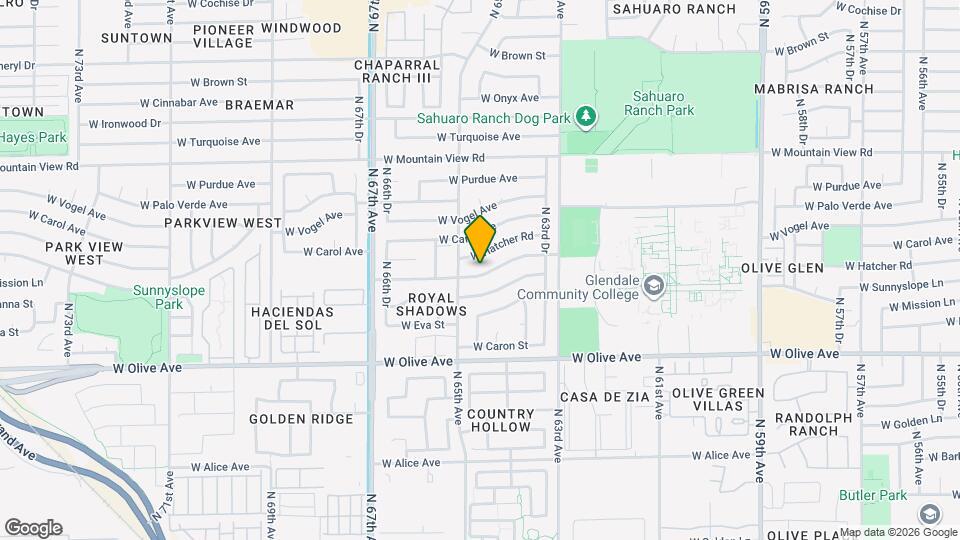 6428 W Sunnyslope Ln Map and Location Details