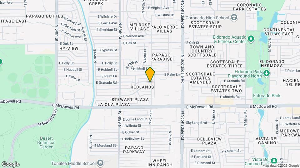 6943 E Granada Rd Map and Location Details