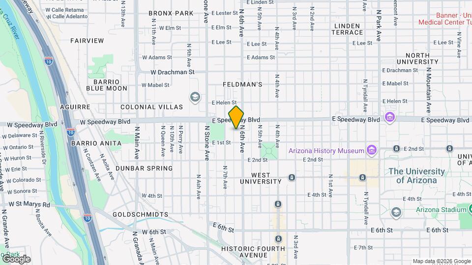 1017 N 6th Ave Map and Location Details