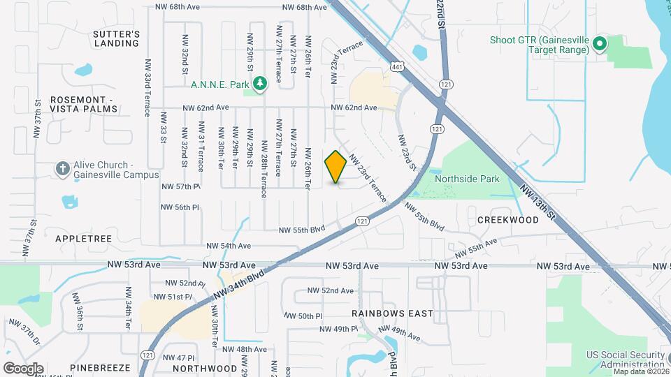 5722 NW 25th Ter Map and Location Details