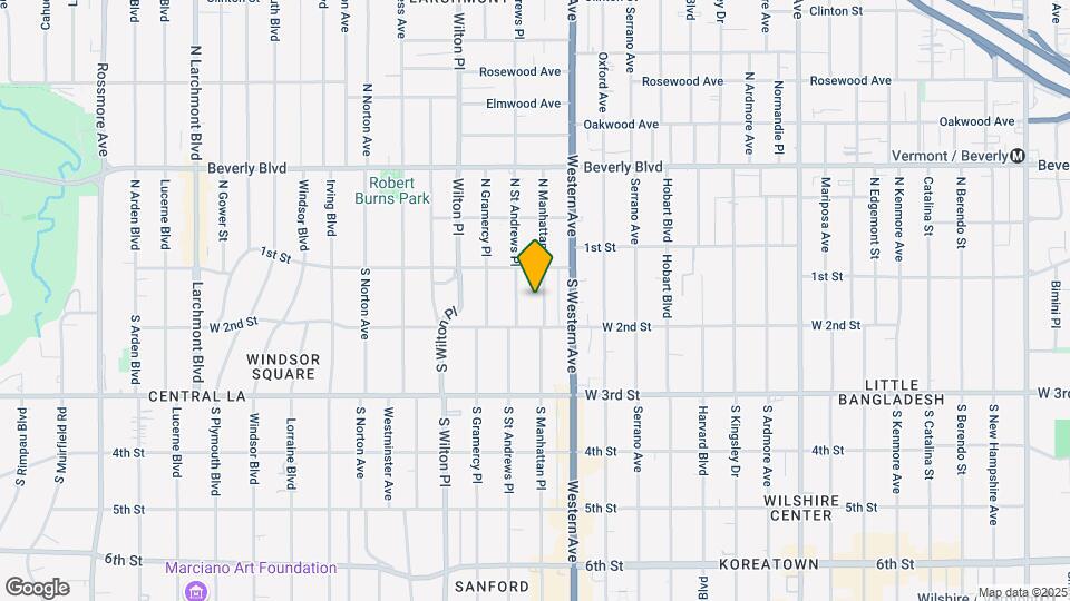 129 S Manhattan Pl Map and Location Details