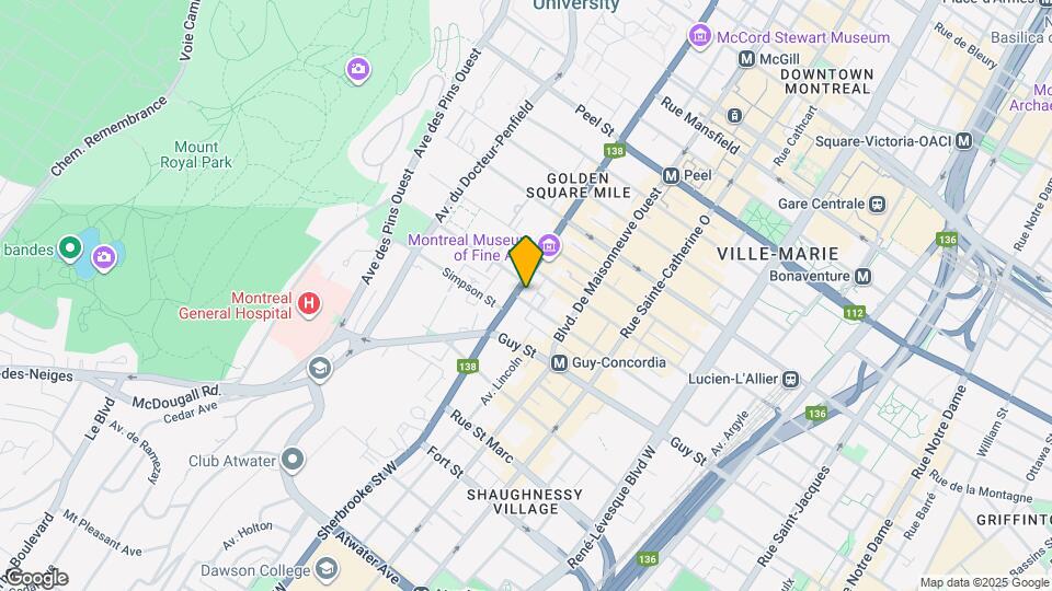 Le Sherbrooke Map and Location Details