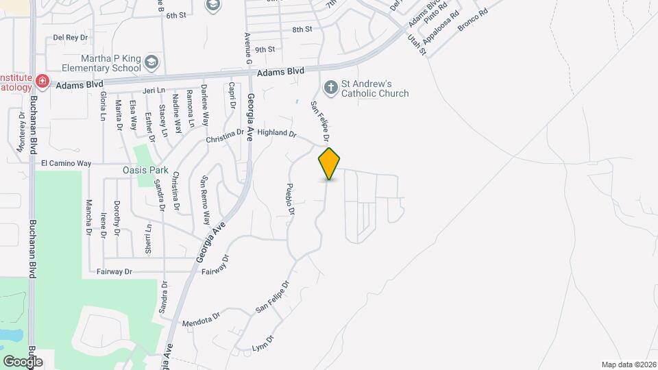 1427 San Felipe Dr Map and Location Details