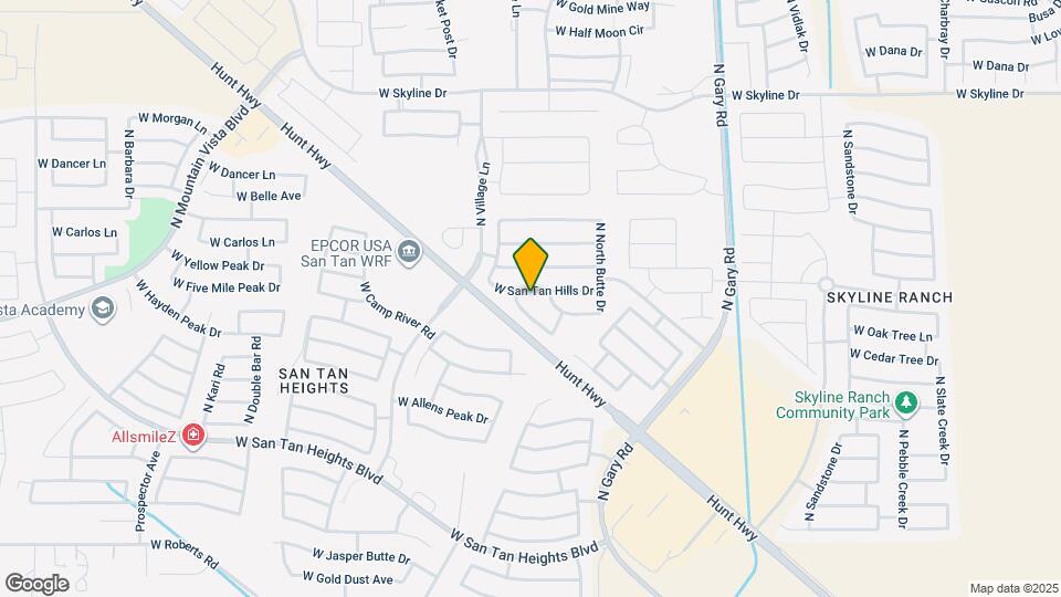 2141 W San Tan Hills Dr Map and Location Details
