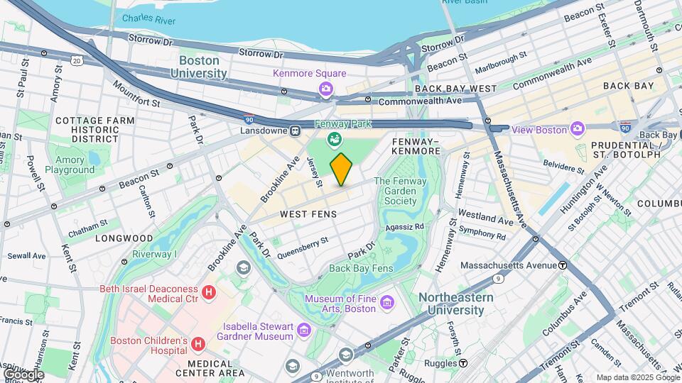 1272 Boylston St, Unit 2 Map and Location Details