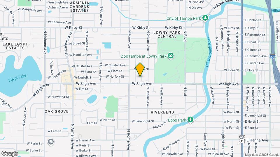 6908 N Oregon Ave Map and Location Details