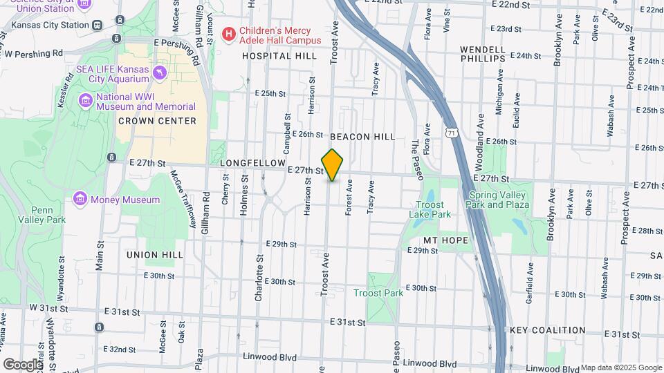 2719-2741 Troost Ave Mapa y Detalles de la Ubicación