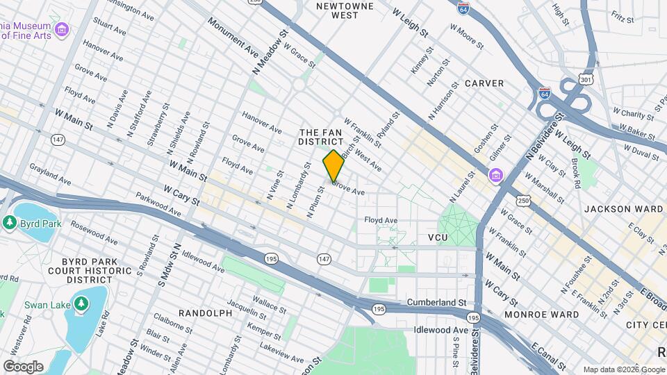 1415 Grove Ave, Unit A Map and Location Details