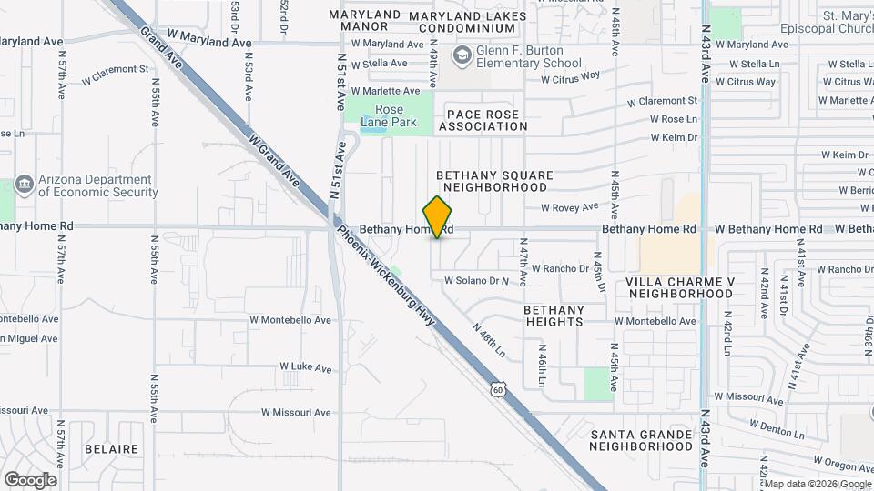 5934 N 48th Ln Mapa y Detalles de la Ubicación
