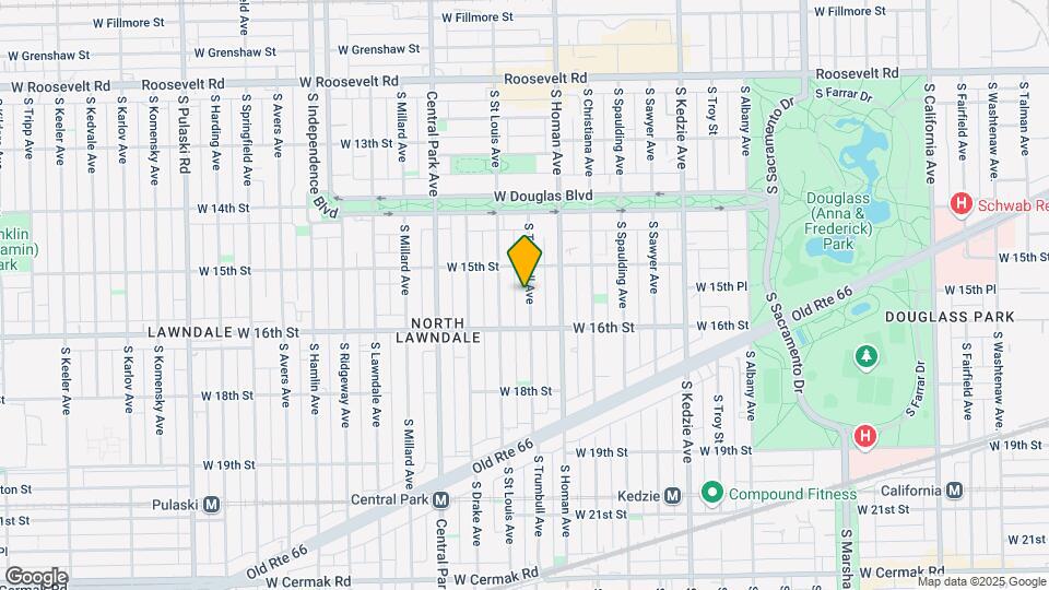 1528 S Trumbull Ave Map and Location Details