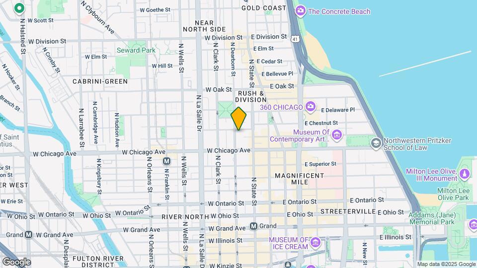 833 N Dearborn St Map and Location Details