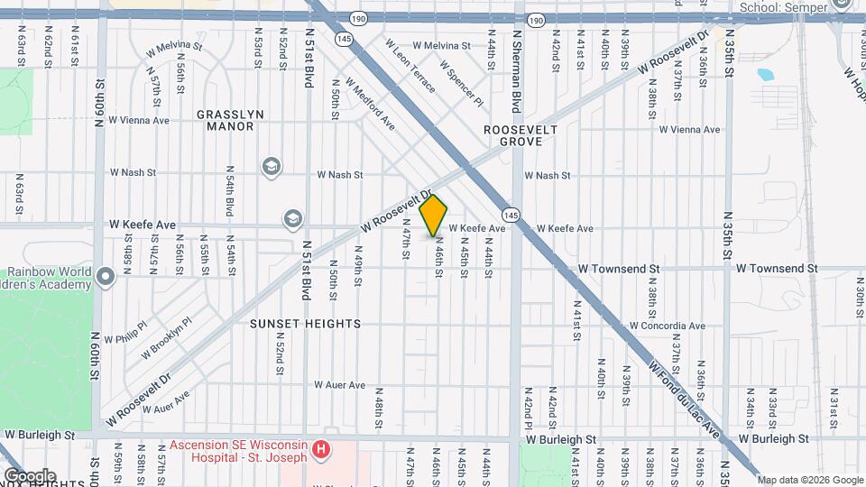 3437 N 46th St, Unit A-Upper Mapa y Detalles de la Ubicación