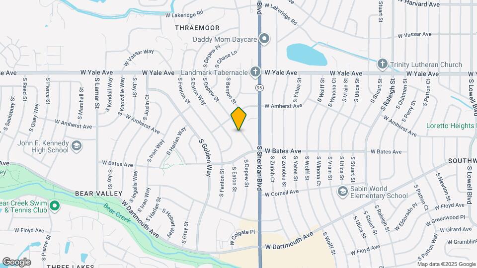 2833 S Depew St Map and Location Details