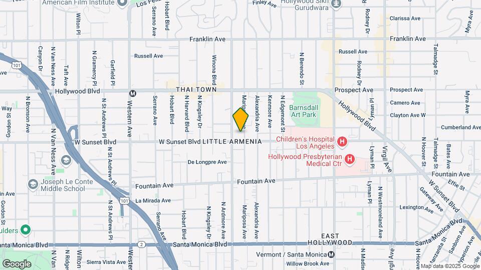 1511 Mariposa Ave Map and Location Details